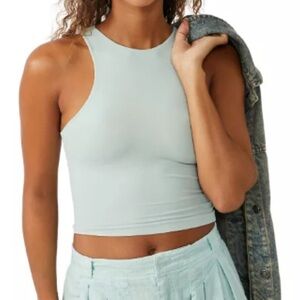 Free People Knit Clean Lines High Neck Sleeveless Camisole